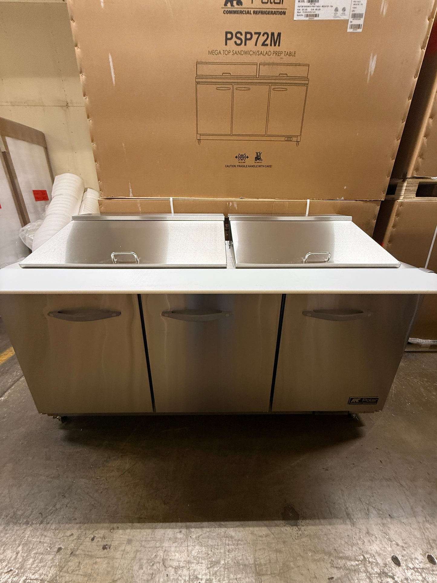 Polar 72" Sandwich Mega Top (Model PSP72M)