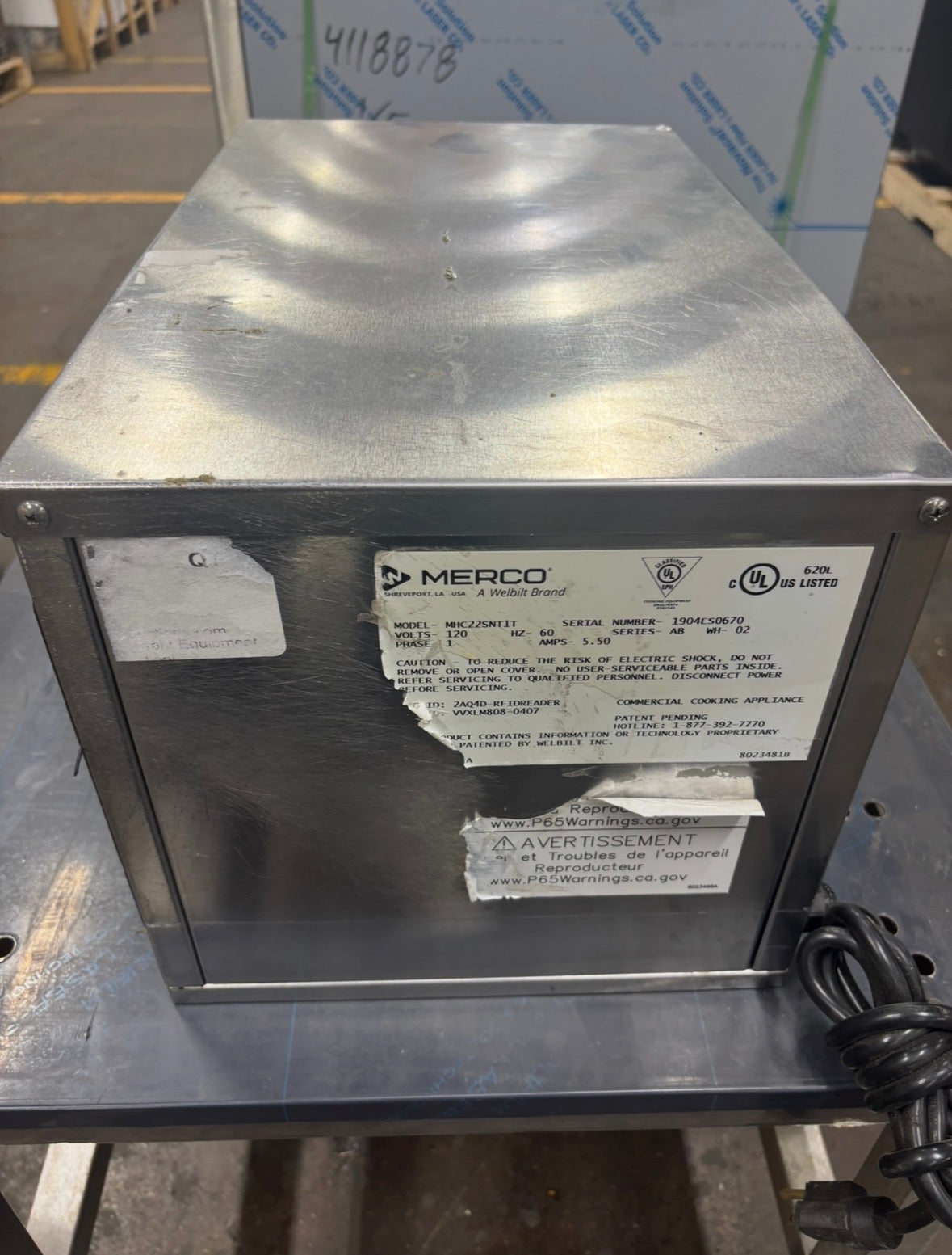 Merco MHC52SNT1T Visual Heated Holding Cabinet – 2020 Model – Used