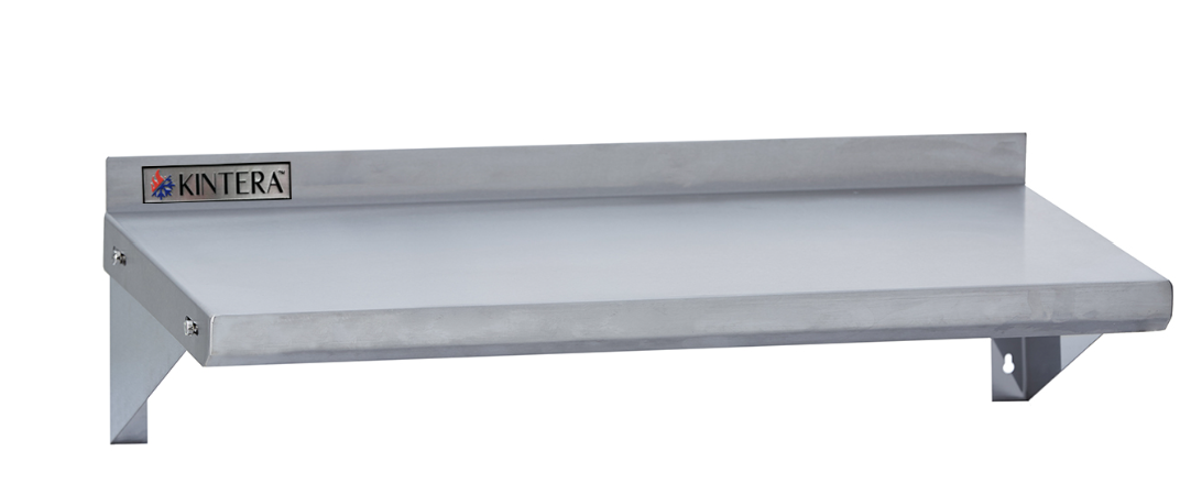 Kintera KWS1224 Stainless Steel Wall Shelf – 24” x 12” NSF Shelf