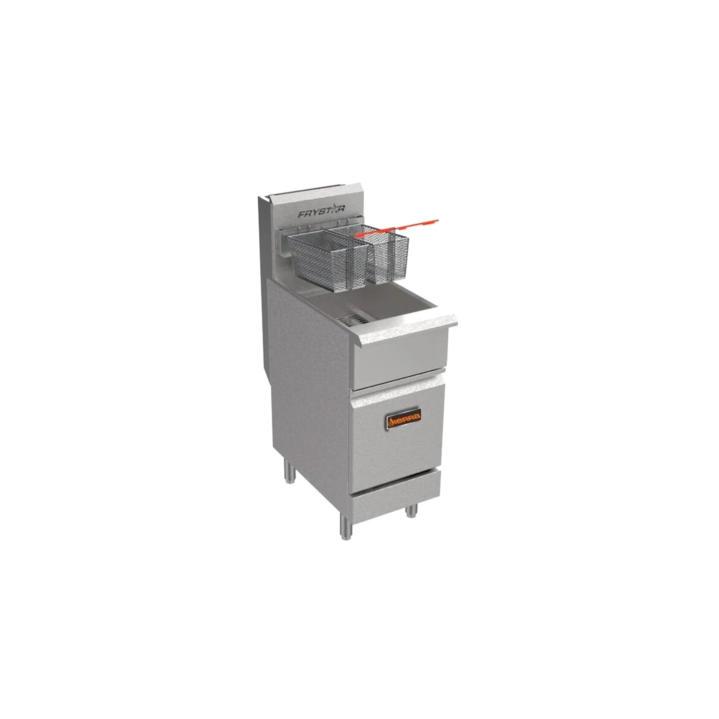 Sierra Frystar 500 commercial gas fryer with stainless steel baskets