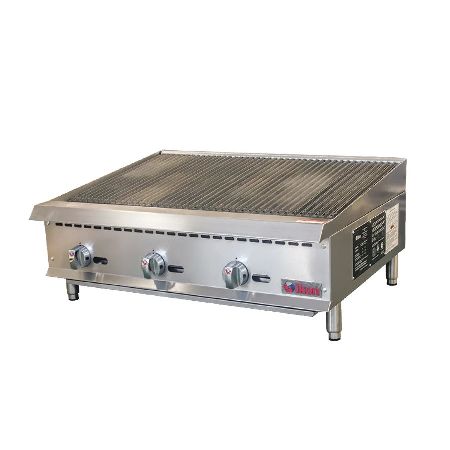 IKON IRB36LP Gas Radiant Broiler – 36″ Countertop Charbroiler for Restaurants