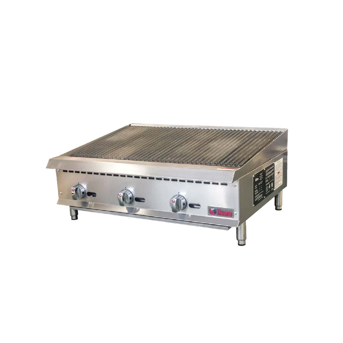 IKON IRB36LP Propane Radiant Broiler – 36″ Countertop Charbroiler for Food Trucks