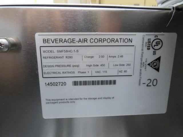 Beverage-Air SMF58HC-1-S 58" Stainless Steel 1-Sided Forced Air Milk Cooler