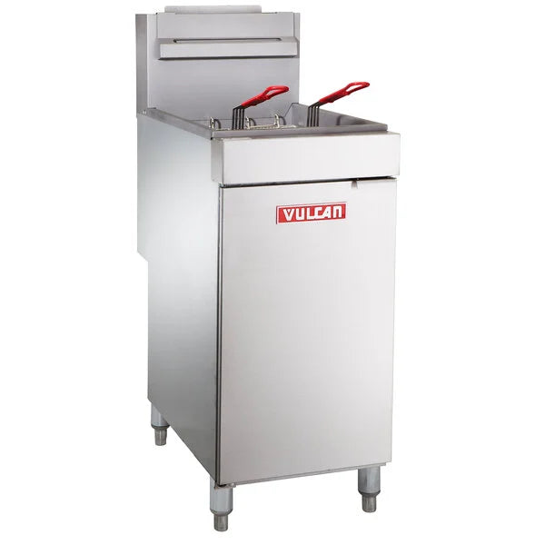Vulcan LG300-1 Natural Gas Fryer – 35–40 lb Commercial Floor Fryer, 90,000 BTU