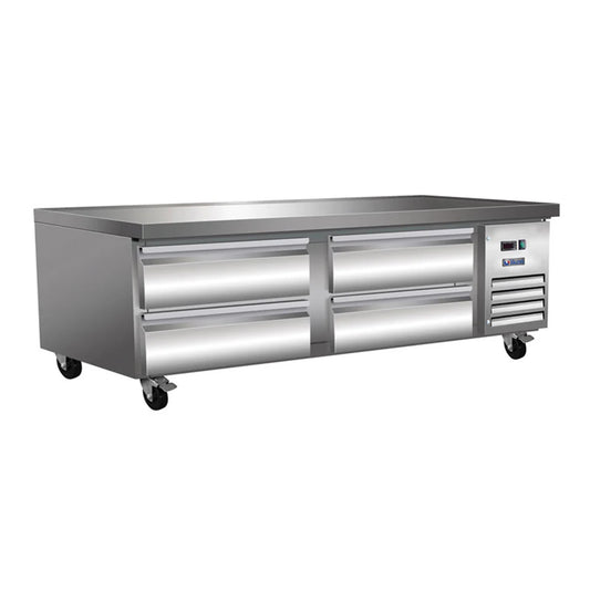 Polar PCBR-74 Chef Base Refrigerator – 74” Four-Drawer Refrigerated Equipment Stand