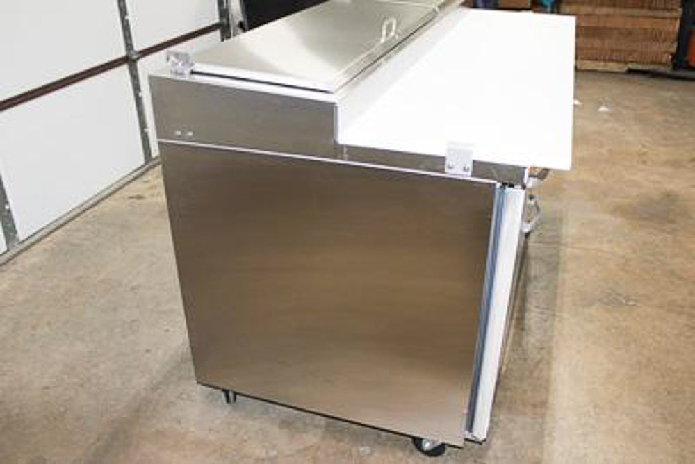 Polar PPP71-2D Commercial Pizza Prep Table – 71” Two-Door Refrigerated Prep Station