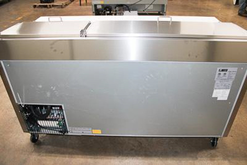 Polar PPP71-2D Commercial Pizza Prep Table – 71” Two-Door Refrigerated Prep Station