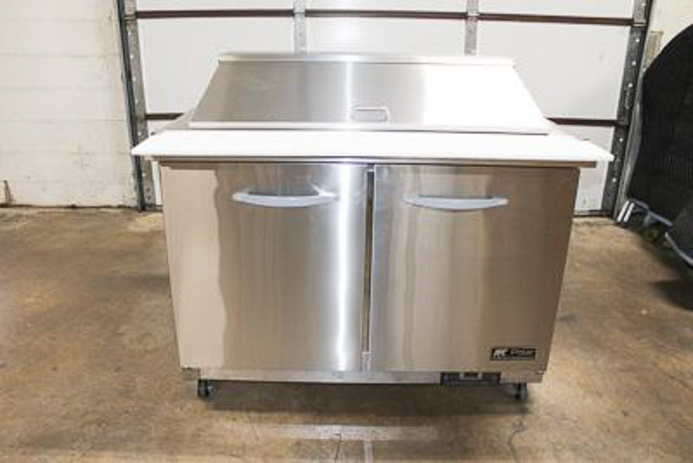 Polar PSP48M Sandwich Prep Table – 48″ Compact Refrigerated Stainless Steel Worktop