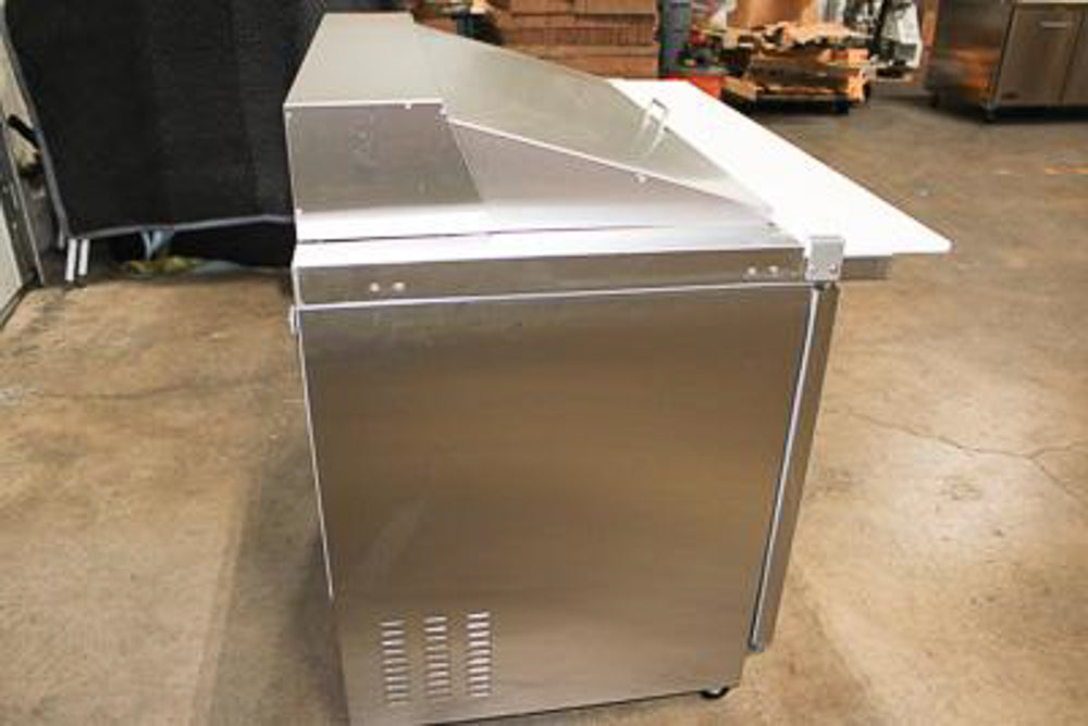 Polar PSP48M Sandwich Prep Table – 48″ Compact Refrigerated Stainless Steel Worktop