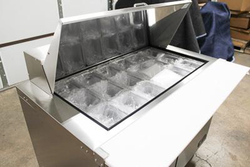 Polar PSP48M Sandwich Prep Table – 48″ Compact Refrigerated Stainless Steel Worktop