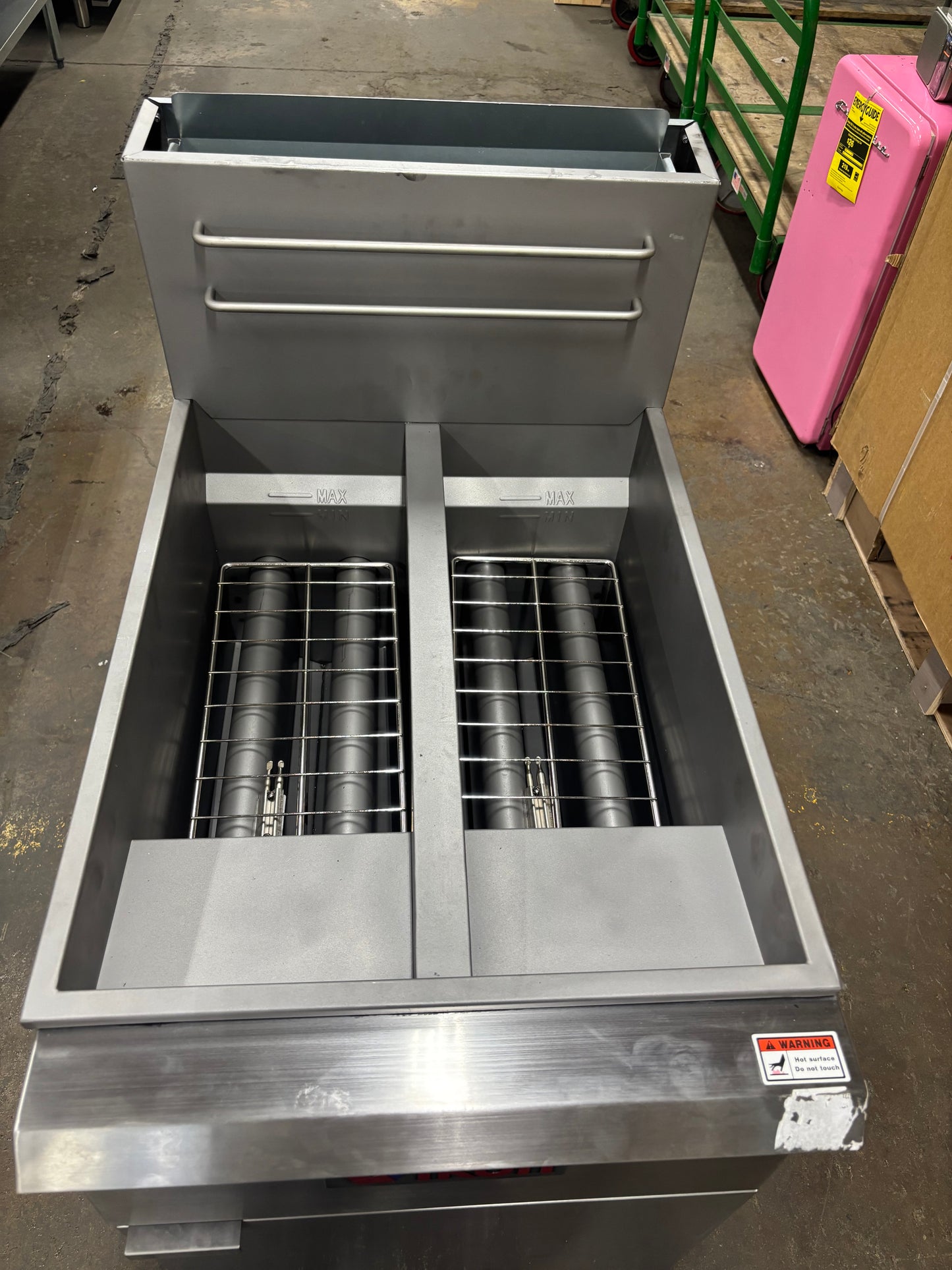 IKON IGF-40/40-NG Natural Gas Split Pot Commercial Fryer – 80 lb Total Capacity