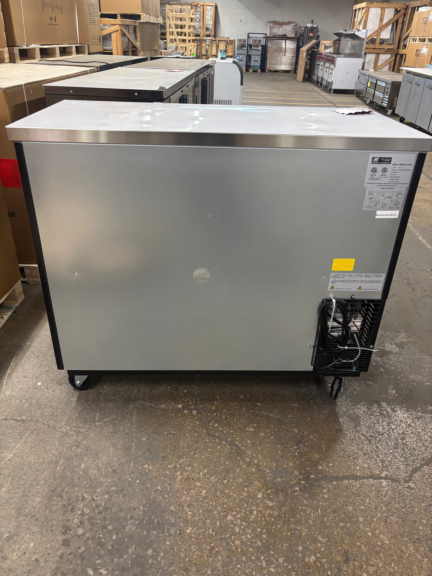 Polar PBB49-2G-24SD Back Bar Cooler – 49” Two-Door Commercial Beverage Refrigerator