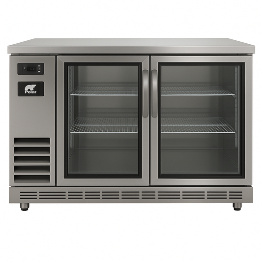 Polar 61" Stainless Back Bar Cooler (Model PBB61-2G-24SS)