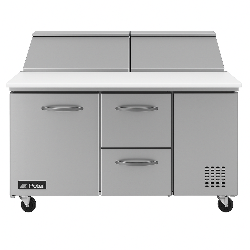 Polar 71" Pizza Prep Table w/ Drawers (Model 71-2D)