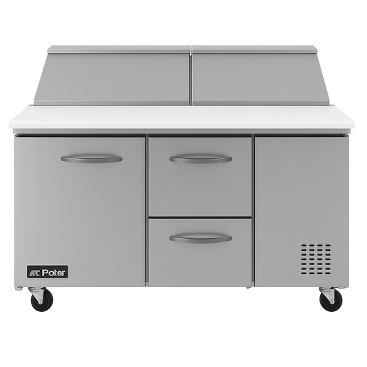 Polar 71" Pizza Prep Table w/ Drawers (Model 71-2D)