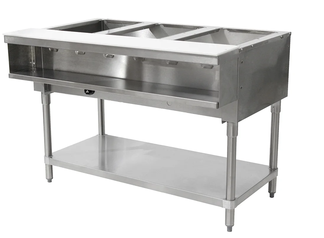 Advance Tabco WB-3G-NAT-X Water Bath Hot Food Table – 47-1/8″ 3-Well Gas Steam Table