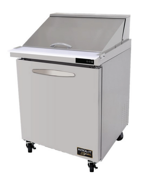 Kool-It KSTM-27-1 Mega Top 27″ Sandwich & Salad Prep Table – Refrigerated Base