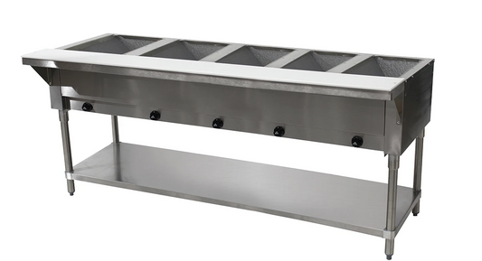 Advance Tabco HF-5G-NAT 5-Well Natural Gas Steam Table Hot Food Table