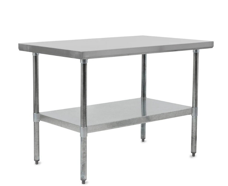 John Boos FBL-G3030 Stainless Steel Work Table – 30” x 30” Commercial Prep Table