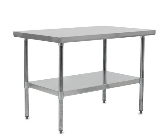 John Boos FBL-G3030 Stainless Steel Work Table – 30” x 30” Commercial Prep Table