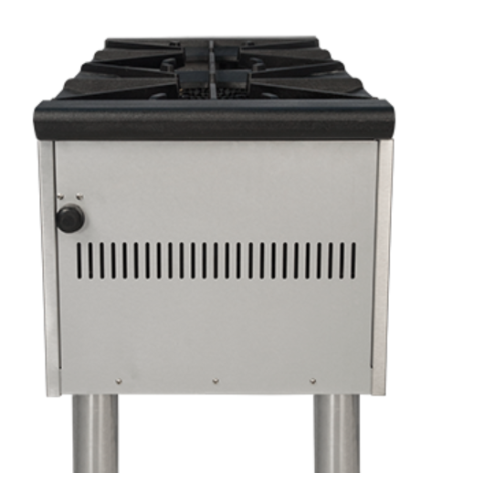 Kintera KSP2 Stock Pot Gas Range – 18″ Two-Burner Commercial Cooker