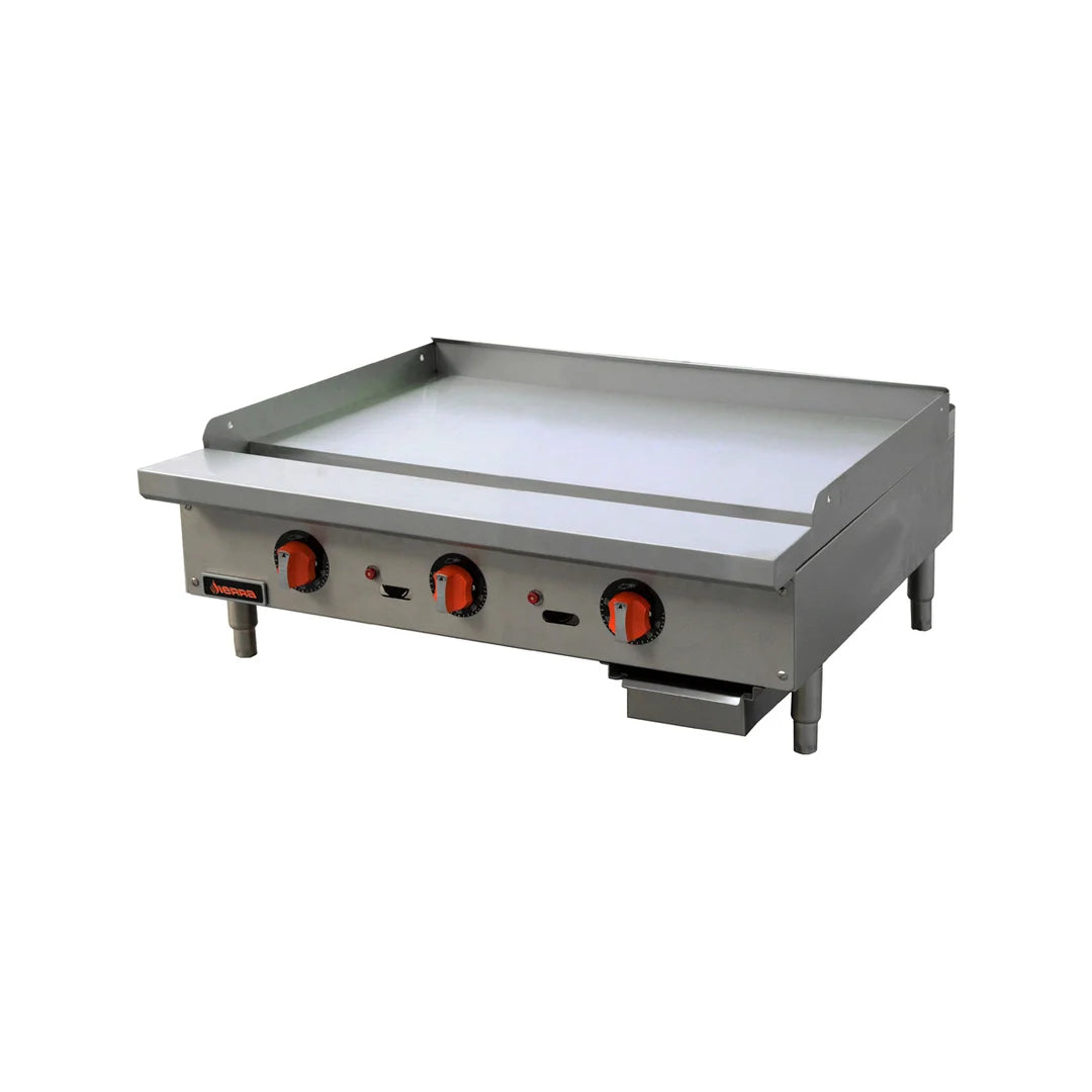 Sierra SRTG-36 36” Countertop Gas Griddle with Thermostatic Controls