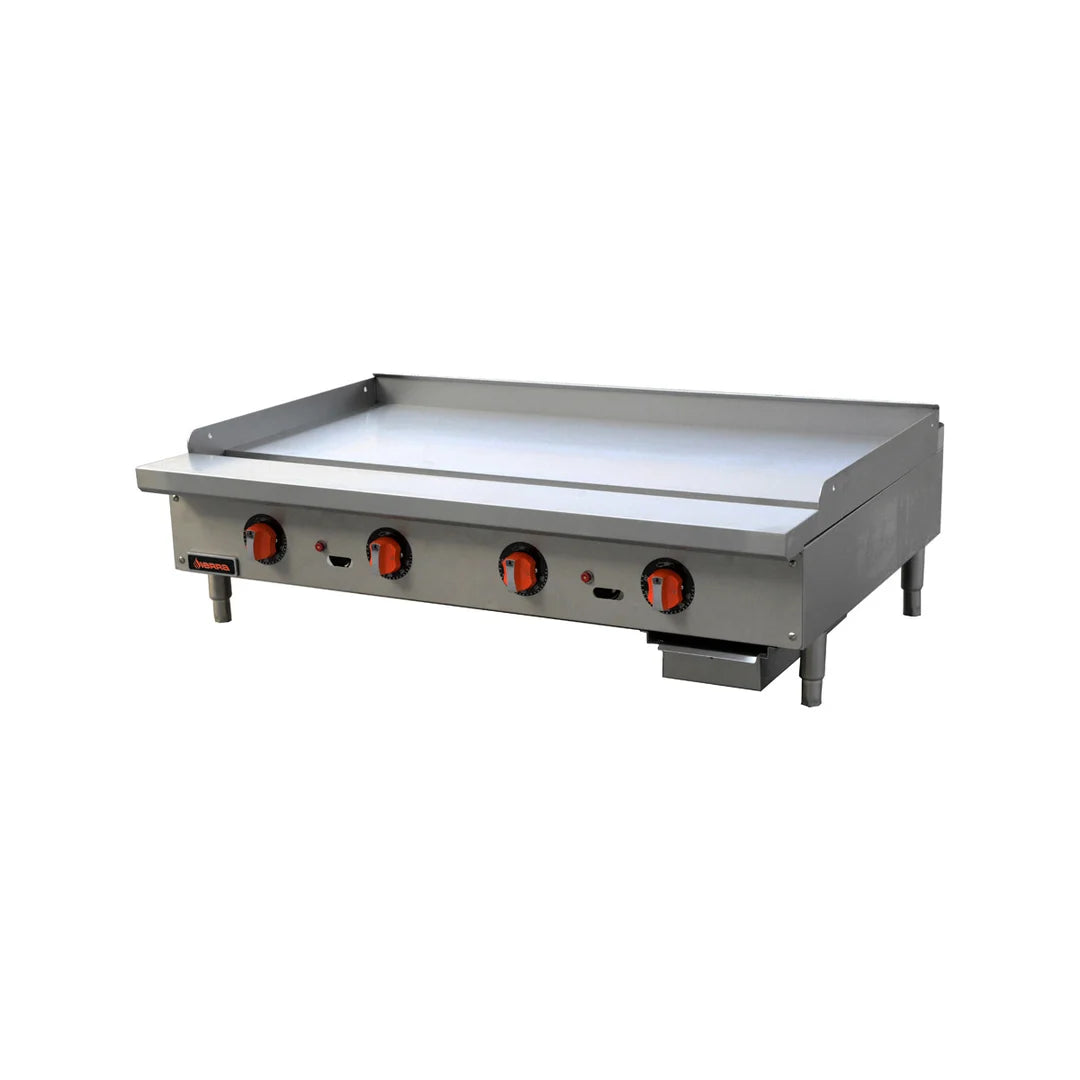 Sierra SRTG-48 48” Countertop Gas Griddle with Thermostatic Controls