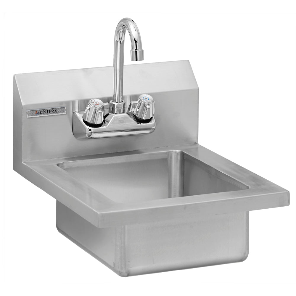 Kintera KHS17 Wall-Mounted Hand Sink – Stainless Steel, Compact Design