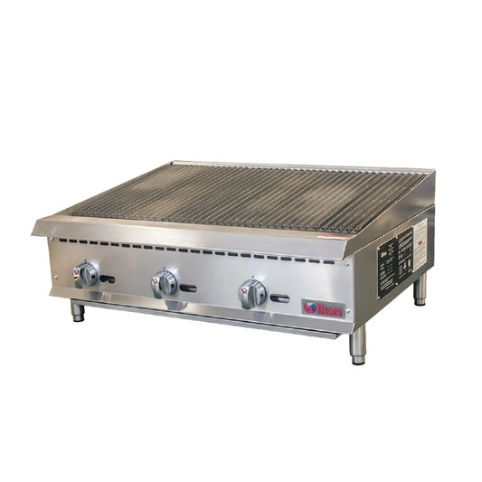 IKON IRB-36 36” Countertop Gas Radiant Charbroiler – 105,000 BTU