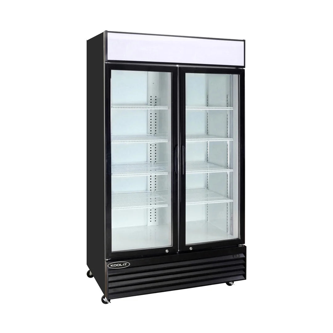 Kool-It KGM-50 52” Double Glass Door Merchandiser Refrigerator – 43.8 Cu. Ft.