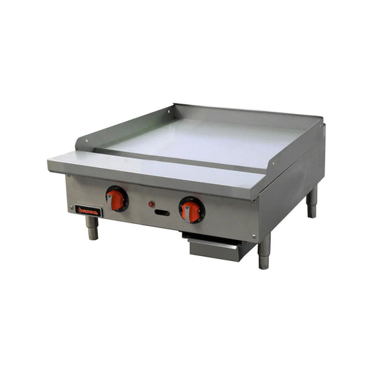 Sierra SRTG-24 24” Countertop Gas Griddle with Thermostatic Controls