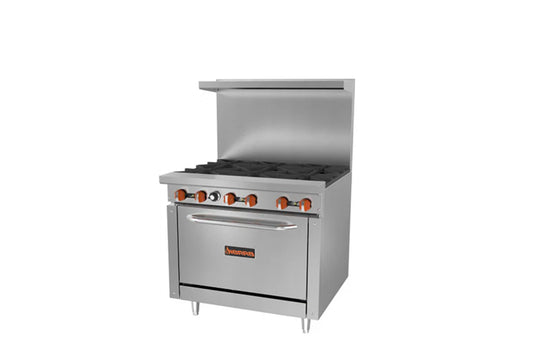 Sierra SR-6-36 36” Gas Range with Convection Oven